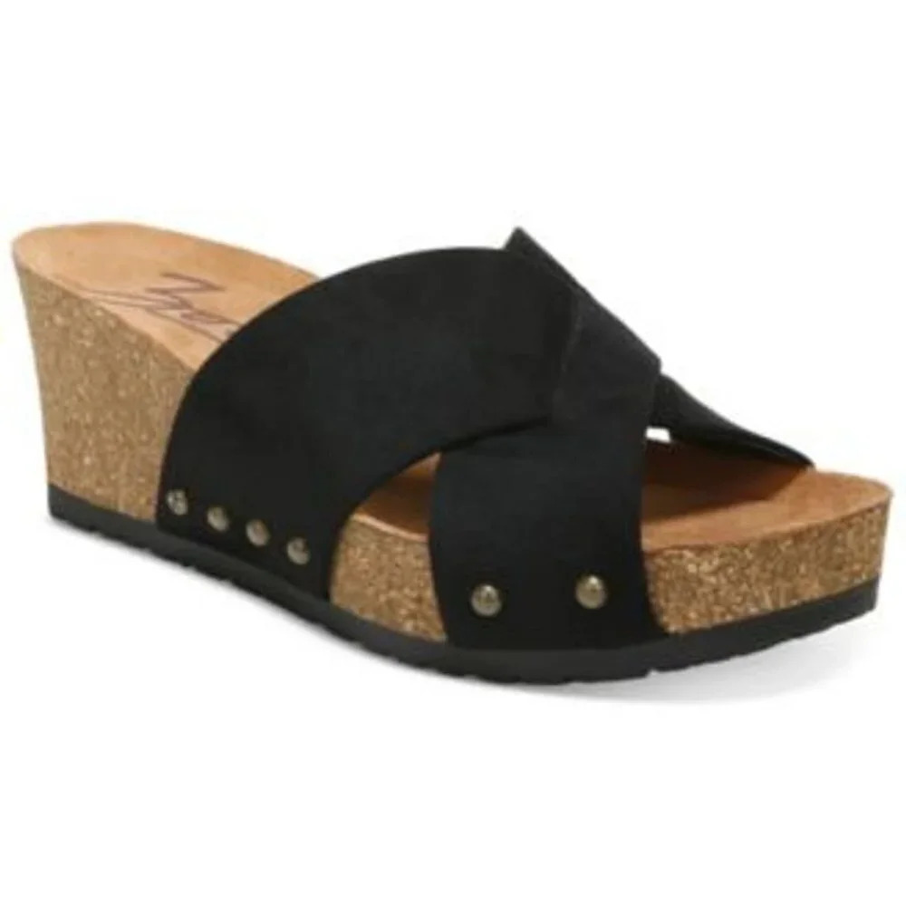 Zodiac Women's Mila Wedge Sandal in Black Sz: 10